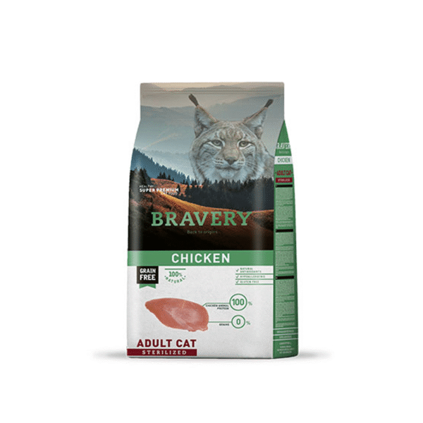 Bravery Gato Pollo Esterilizado 7 Kg