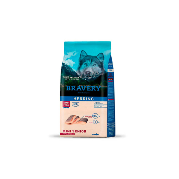 BRAVERY HERRING ADULT LARGEMEDIUM BREEDS 12 KG BRAVERY HERRING SENIOR MINI ADULT SMALL BREEDS 2 KG